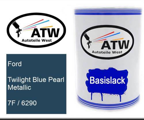 Ford, Twilight Blue Pearl Metallic, 7F / 6290: 500ml Lackdose, von ATW Autoteile West.
